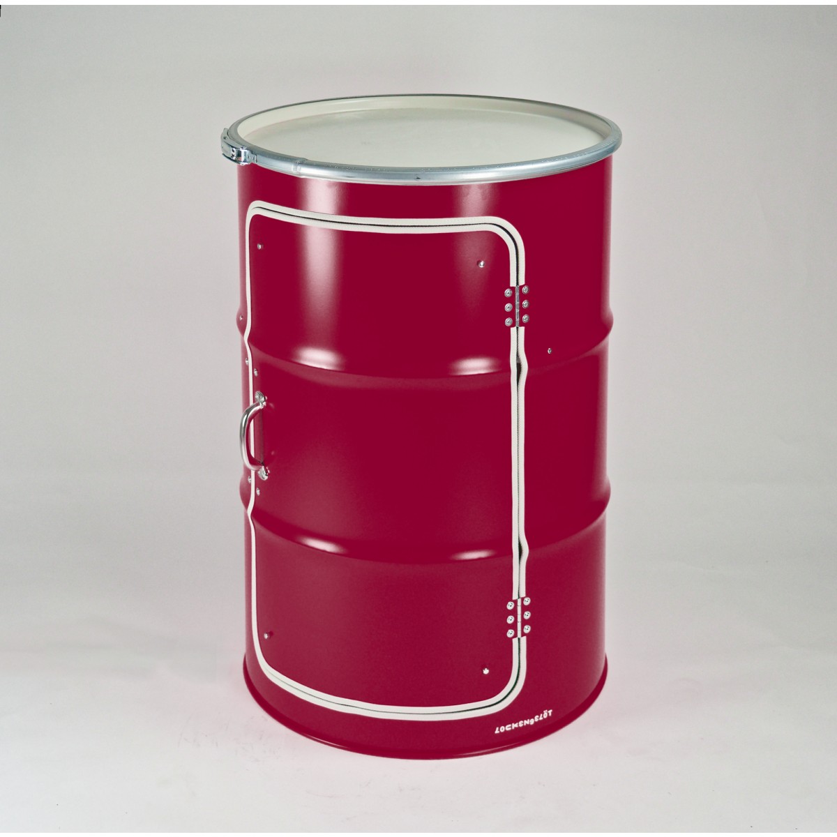 Lockengelöt Hifi-Schränk, der Media-Schrank aus einem Ölfass