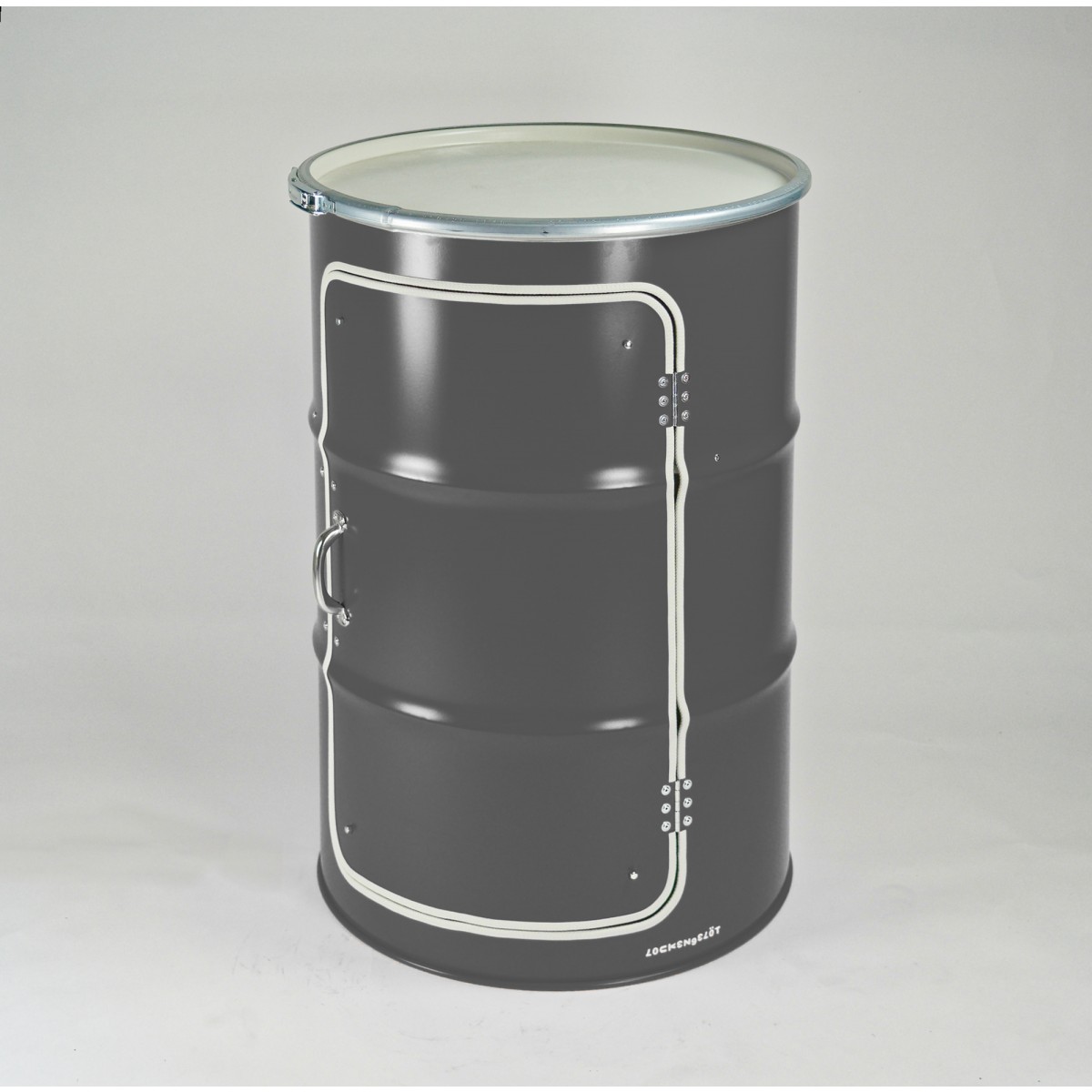 Lockengelöt - Büroschrank aus einem Hamburger Ölfass