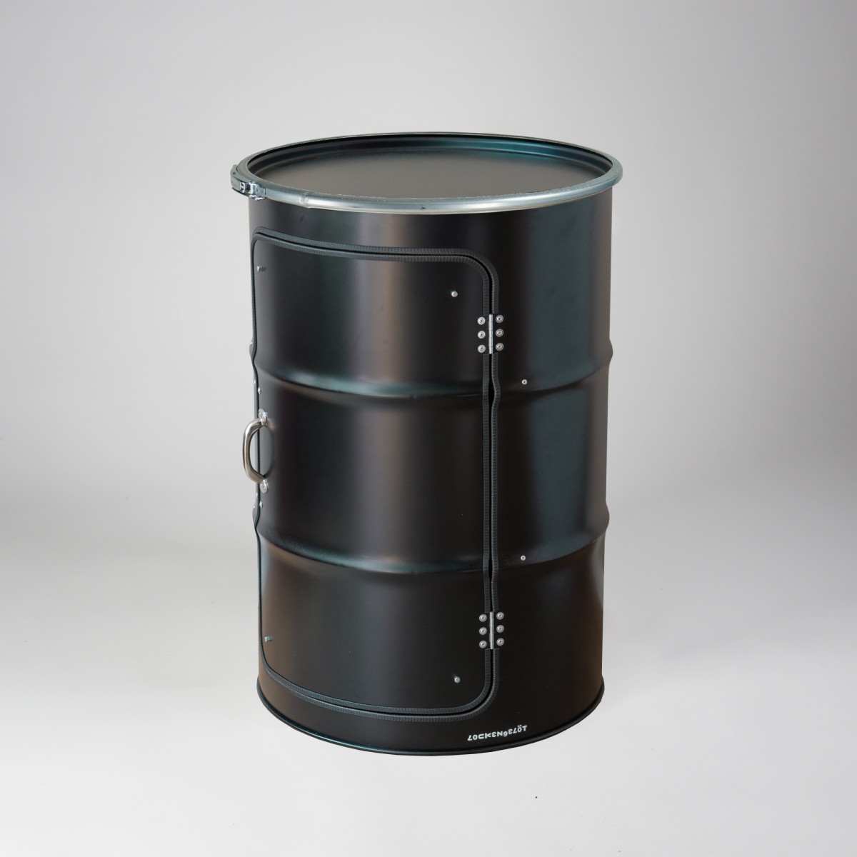 Lockengelöt Hifi-Schränk, der Media-Schrank aus einem Ölfass