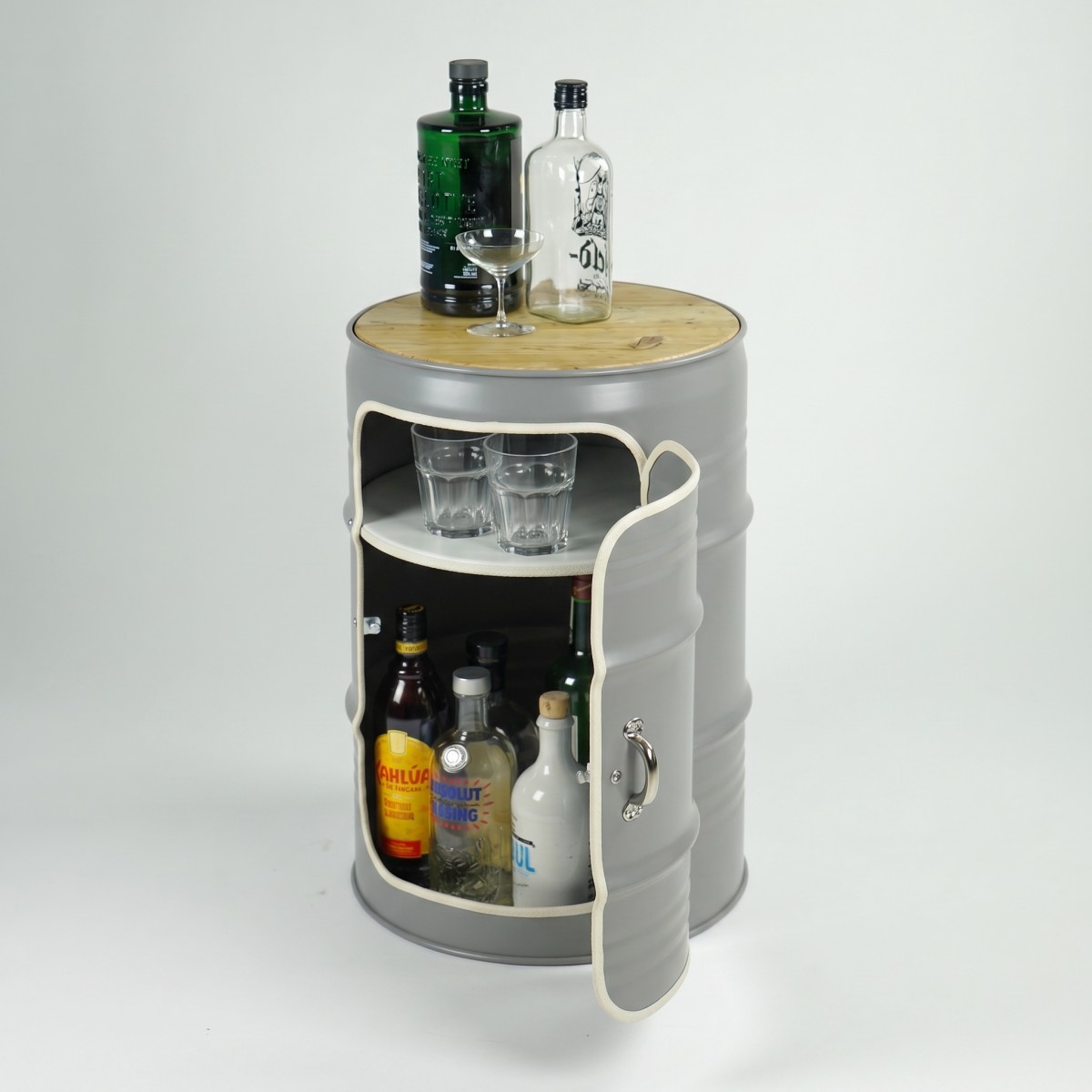 Lockengelöt - Minibar mit Tür - aus Hamburger Ölfässern