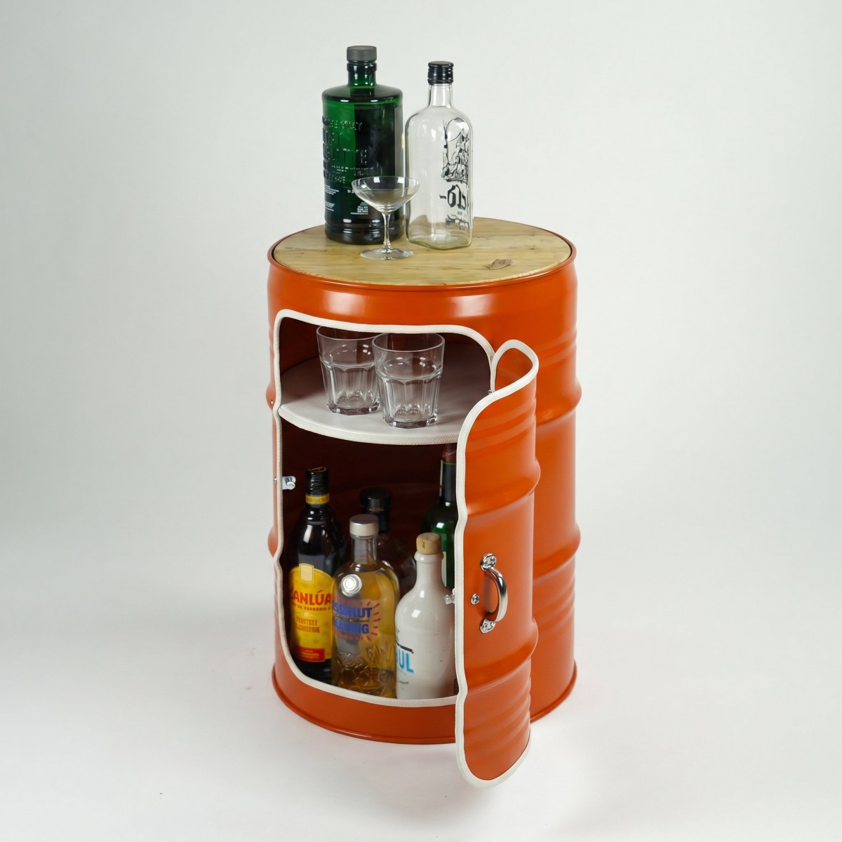 Lockengelöt - Minibar mit Tür - aus Hamburger Ölfässern