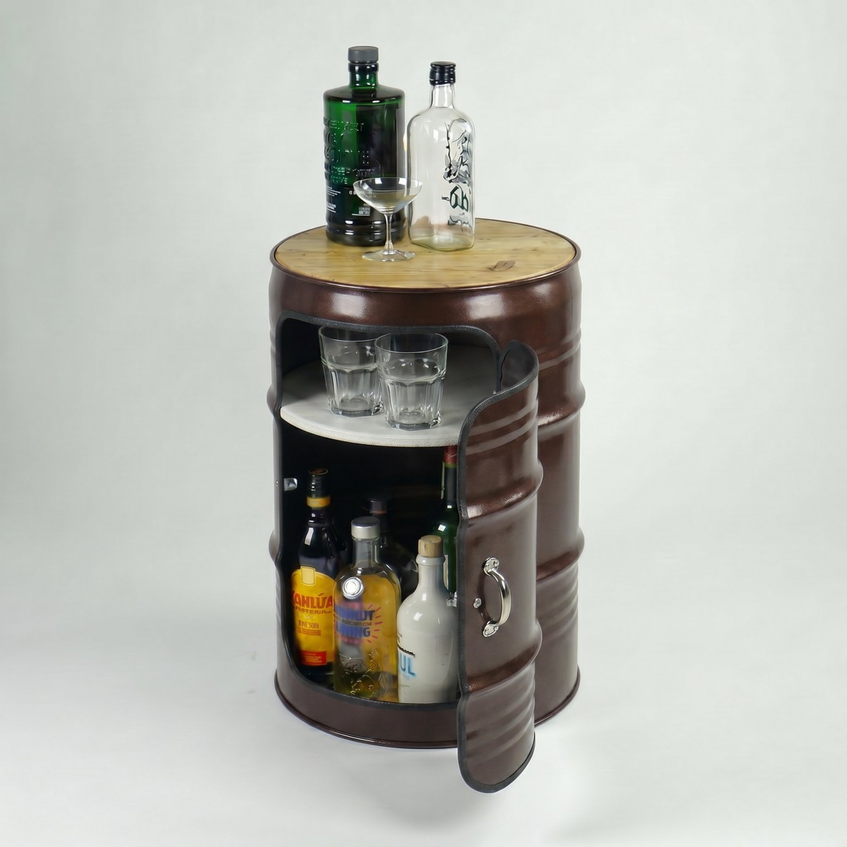 Lockengelöt - Minibar mit Tür - aus Hamburger Ölfässern