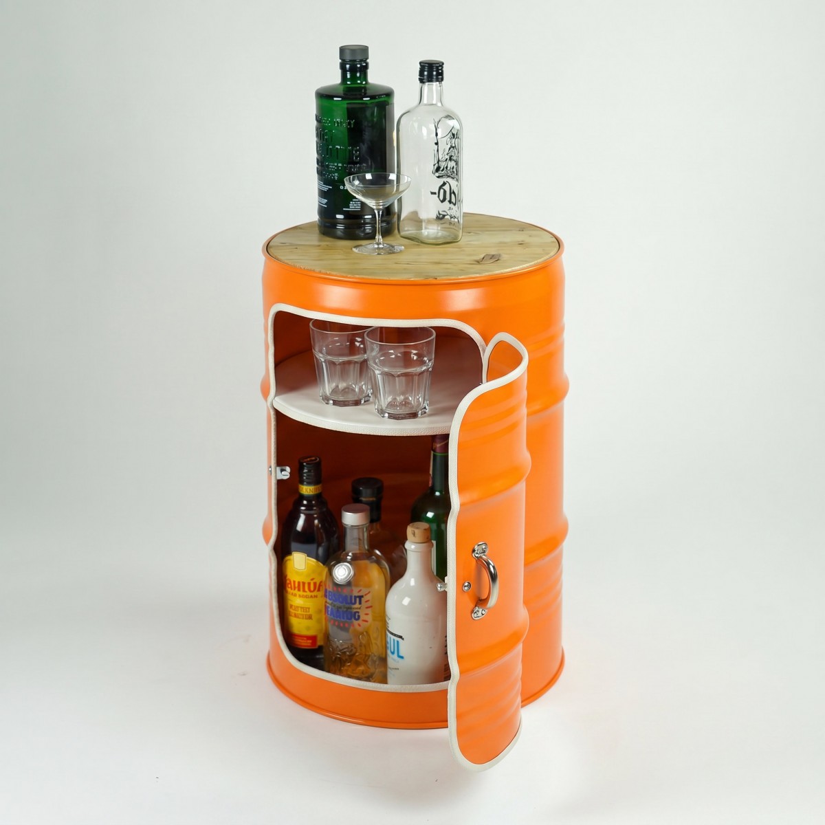 Lockengelöt - Minibar mit Tür - aus Hamburger Ölfässern