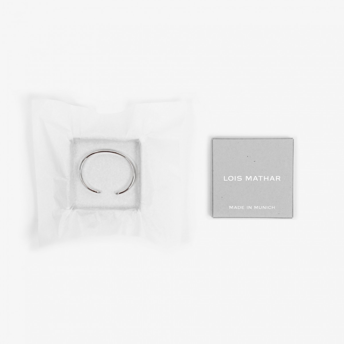 Lois Mathar Armband, Edelstahl, breit: 6 mm