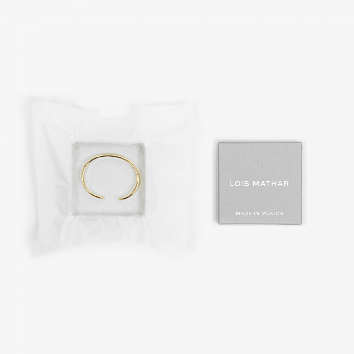 Lois Mathar – Armband Messing, breit, 6 mm