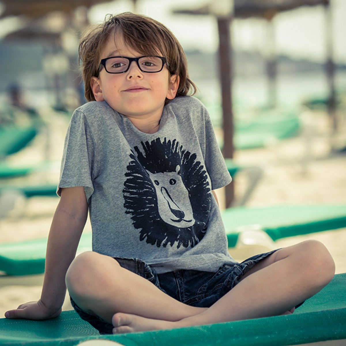 MIALI Bio-Baumwoll Shirt für Kleine / Löwe (grün)