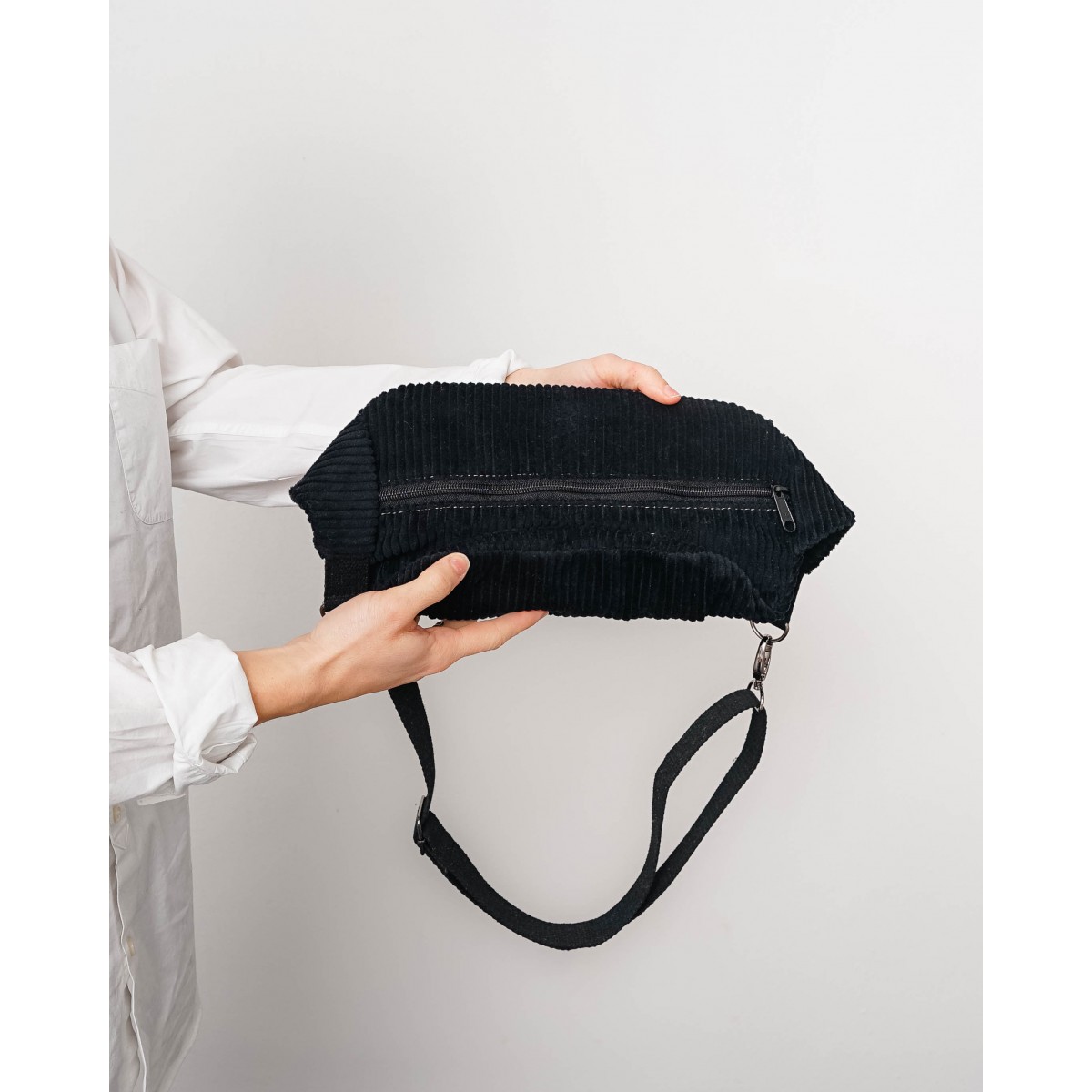 MULINU - Bauchtasche | Hipbag HENNES Breitcord Schwarz