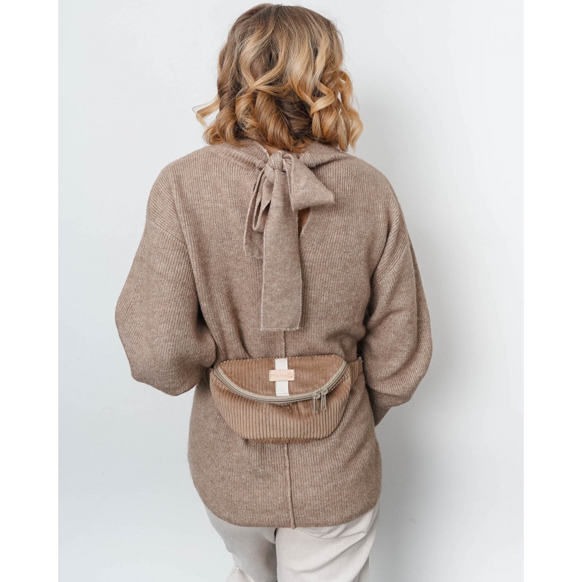MULINU - Bauchtasche | Hipbag HENNES Breitcord Sand