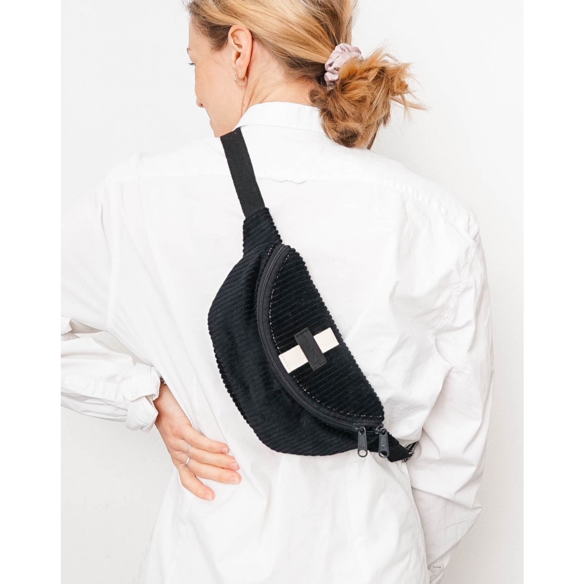 MULINU - Bauchtasche | Hipbag HENNES Breitcord Schwarz