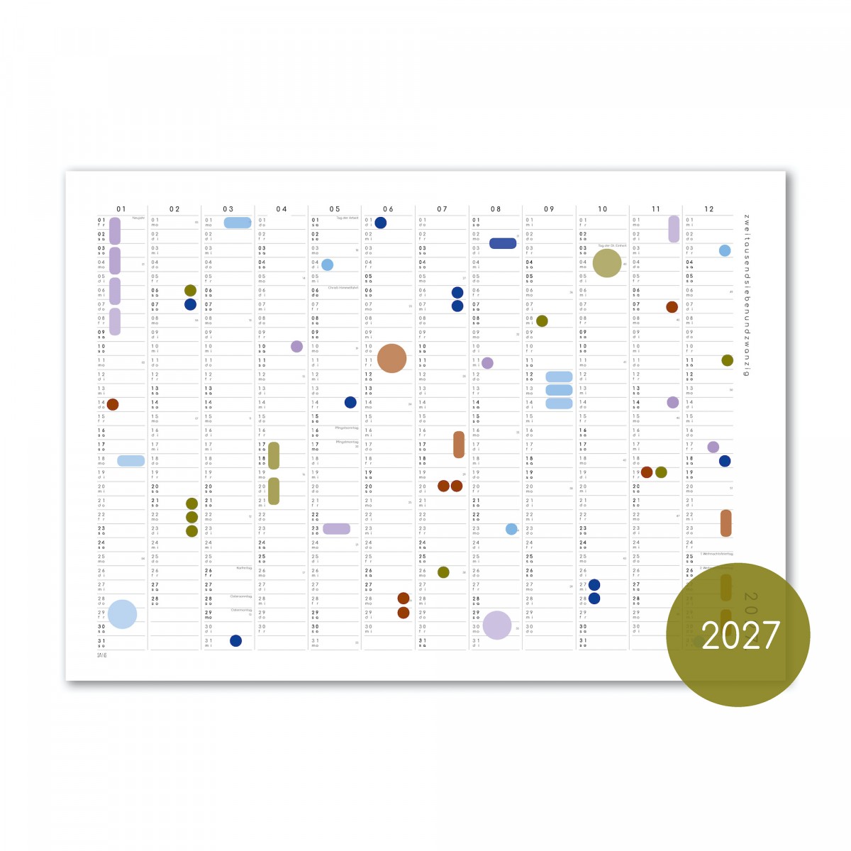 Jahresplaner / Kalender 2027 - SANS.
