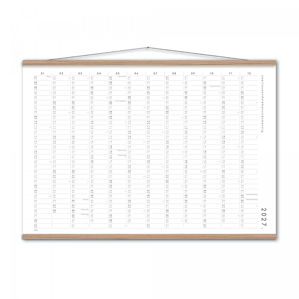 Jahresplaner / Kalender 2027 - SANS.