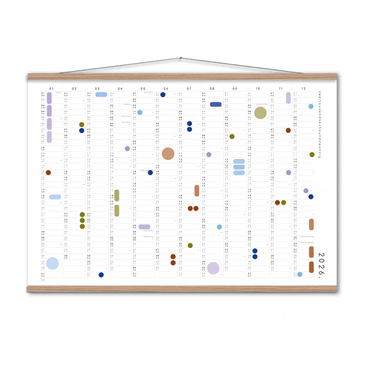 Jahresplaner / Kalender 2026 - SANS.