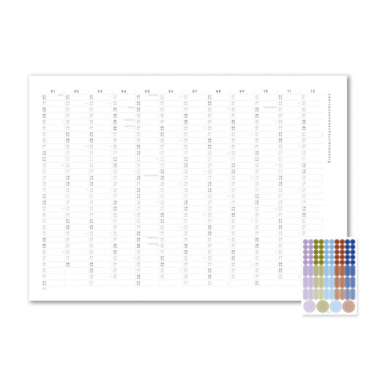 Jahresplaner / Kalender 2026 - SANS.