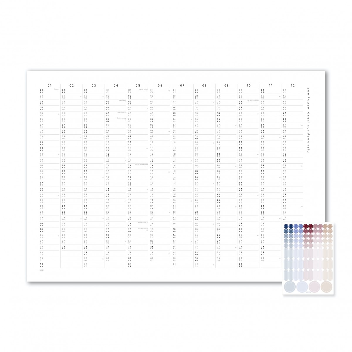 A2 Kalender 2026 - SANS. 