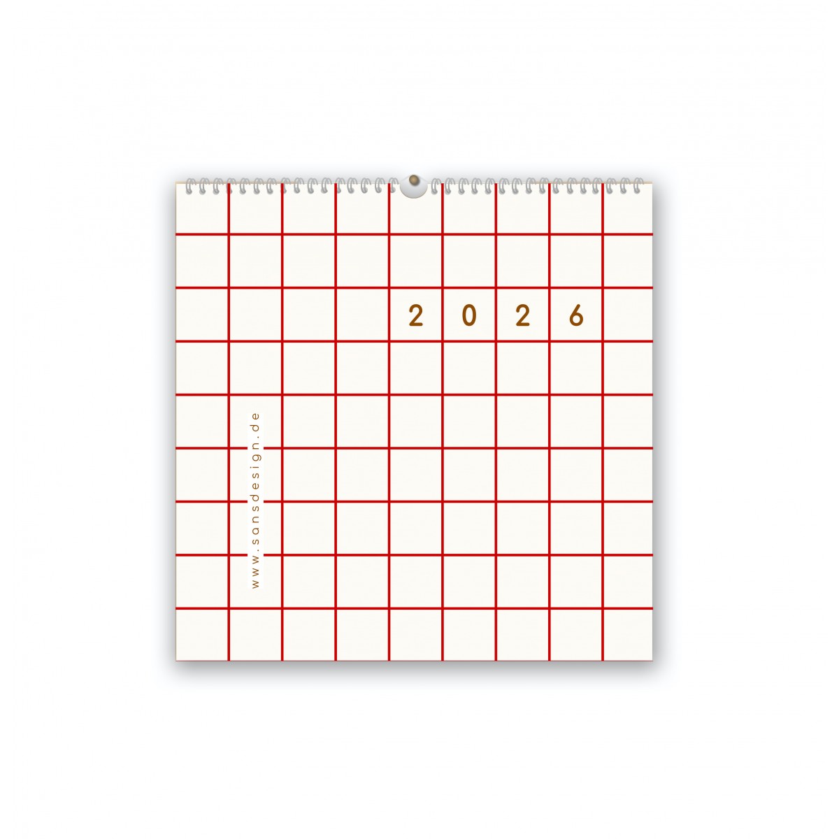 Wandkalender 2026,kariert - SANS.