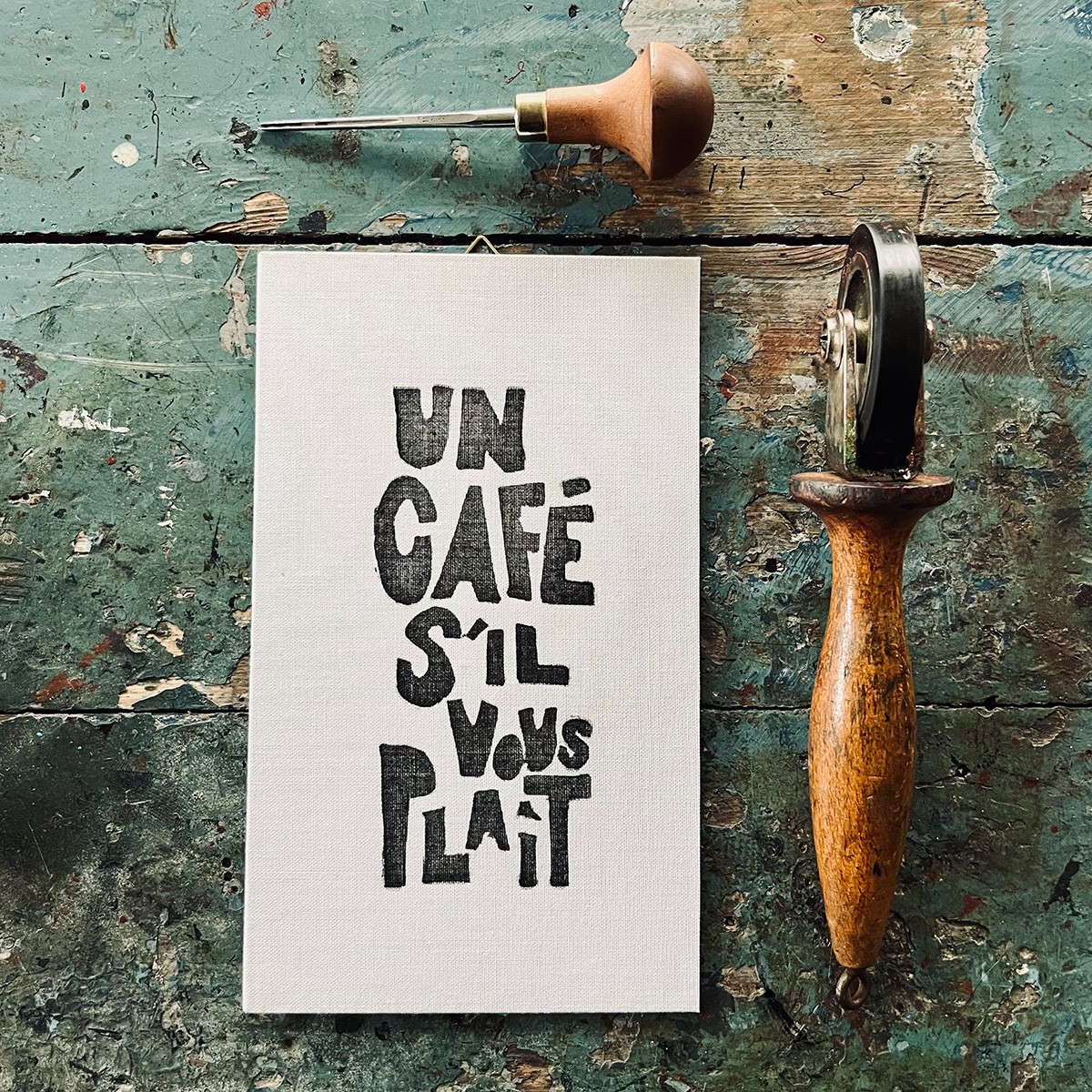 Un café s’il vous plaÎt
Linoldruck von papelami