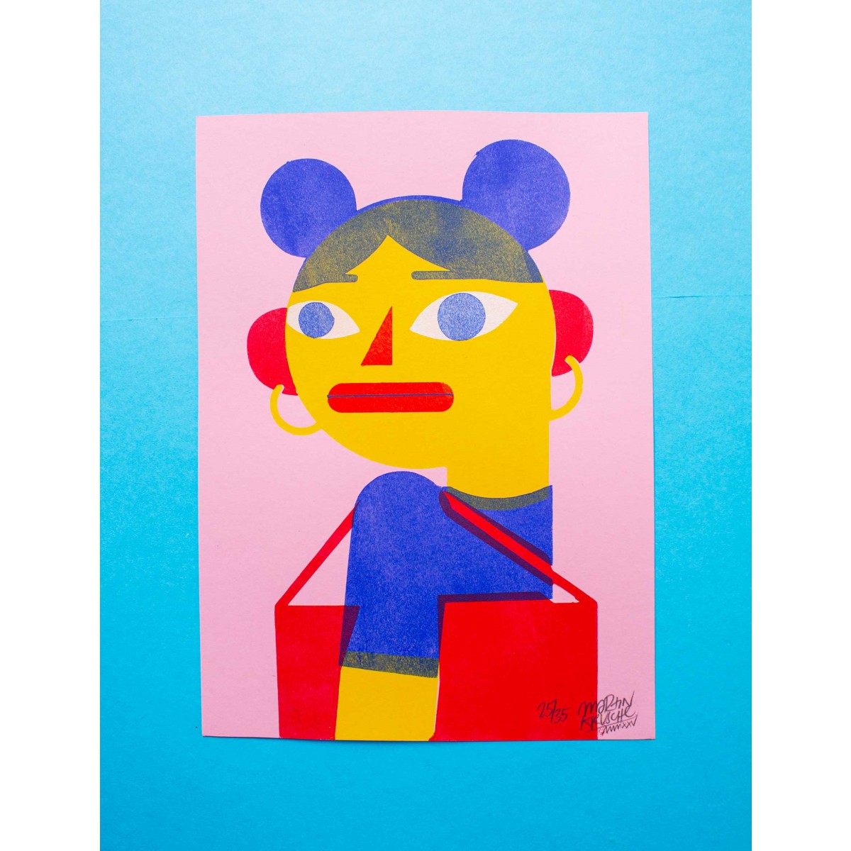 Martin Krusche - Schablonendruck »Mädchen«, DINA4