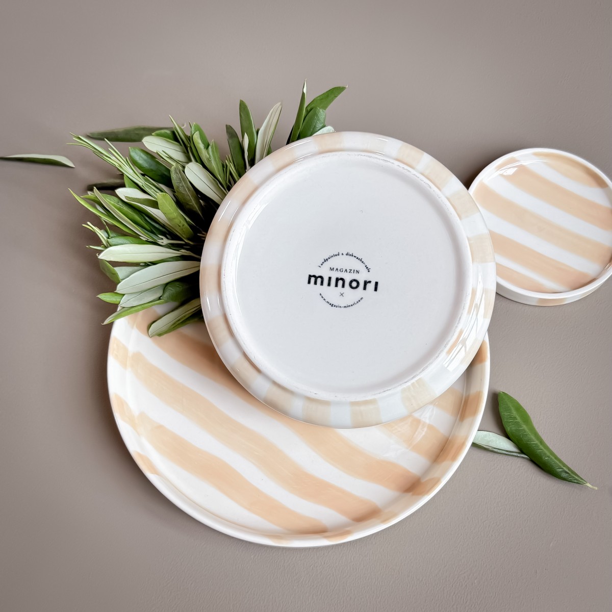 Magazin Minori - Teller Stripes - boho beige