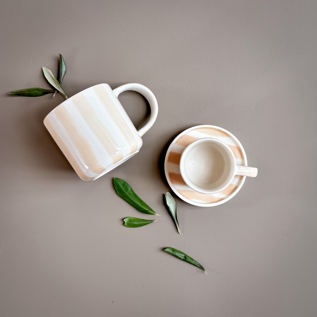 Magazin Minori - Becher Stripes - boho beige