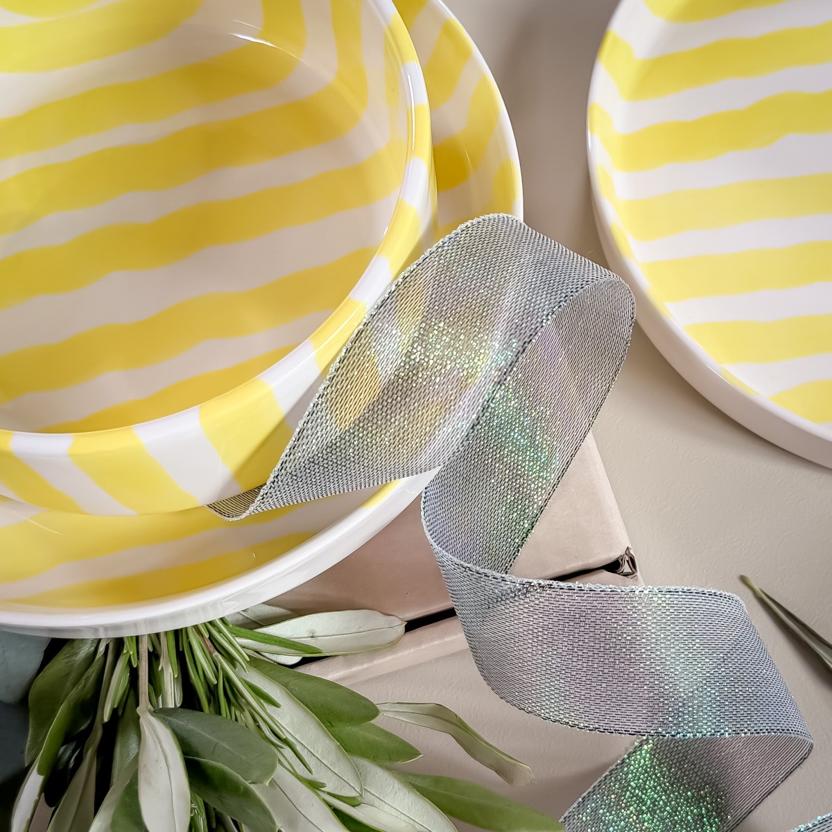 Magazin Minori - Schale Stripes - spiaggia yellow