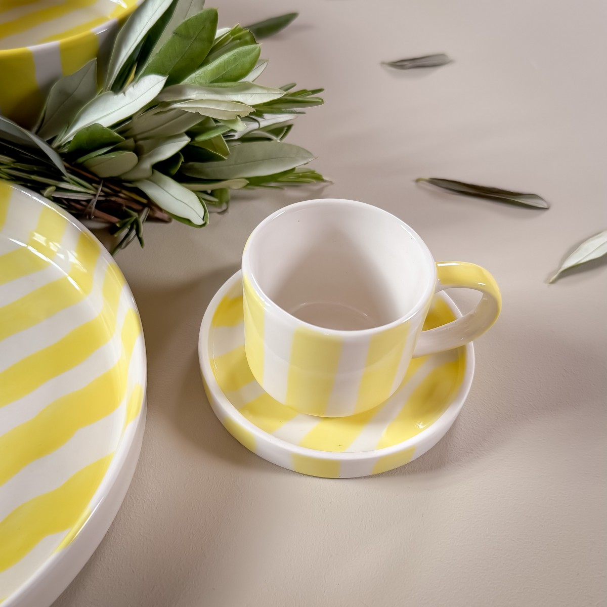 Magazin Minori - Espresso Stripes - spiaggia yellow (2er Set - 4 Teile)