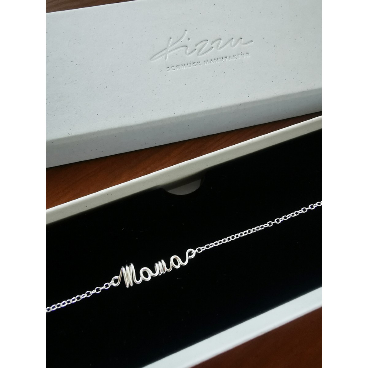 Mama-Kette mit Herz - handgemacht aus Sterling Silber und (Rosé) Gold Filled - zum Muttertag oder einfach als Danke I KIZZU Schmuck Manufaktur