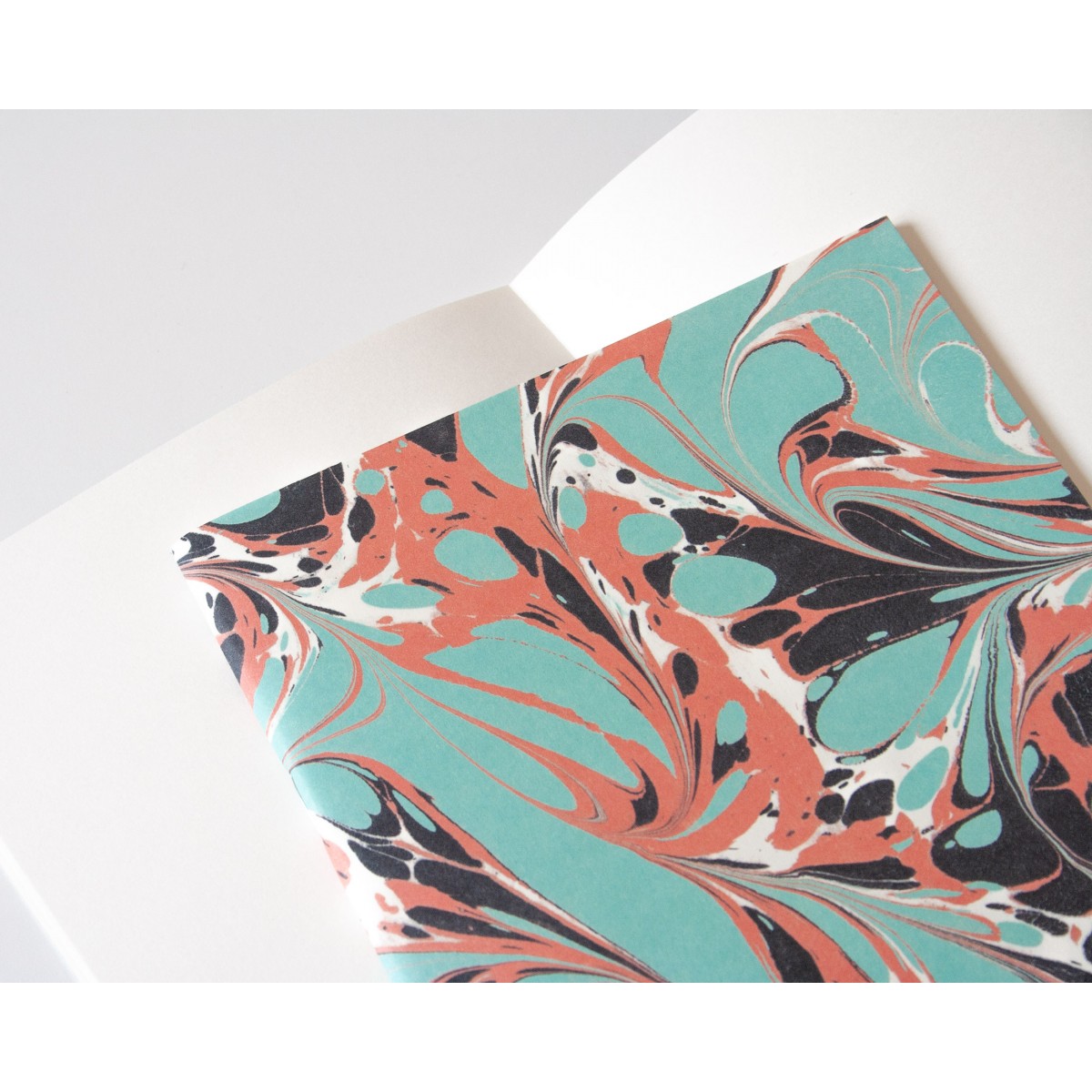 Notizheft A5 Marmor mint koralle // Papaya paper products