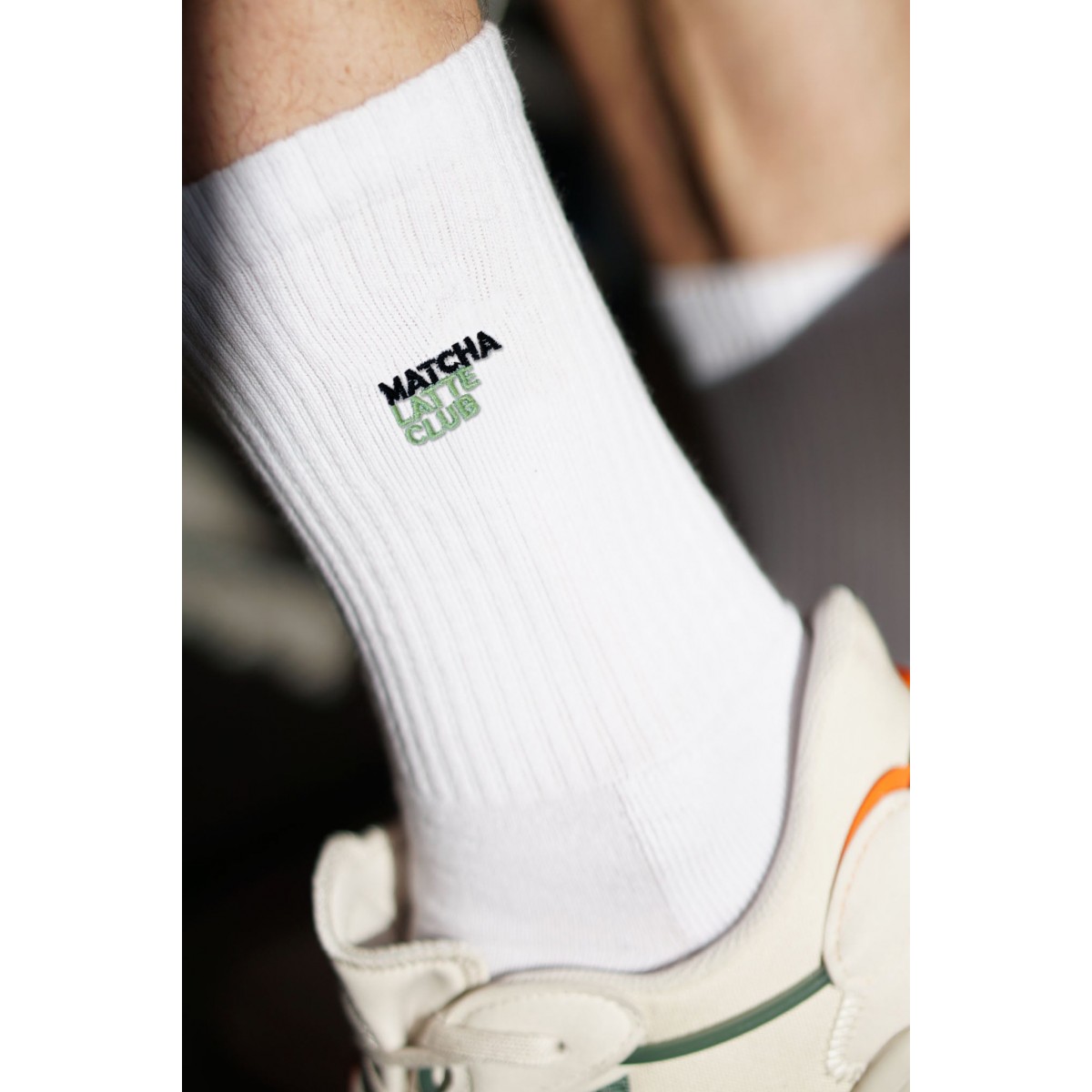 Matcha Latte Club | Bestickte Bio Baumwoll Socken | Fashion Drinks