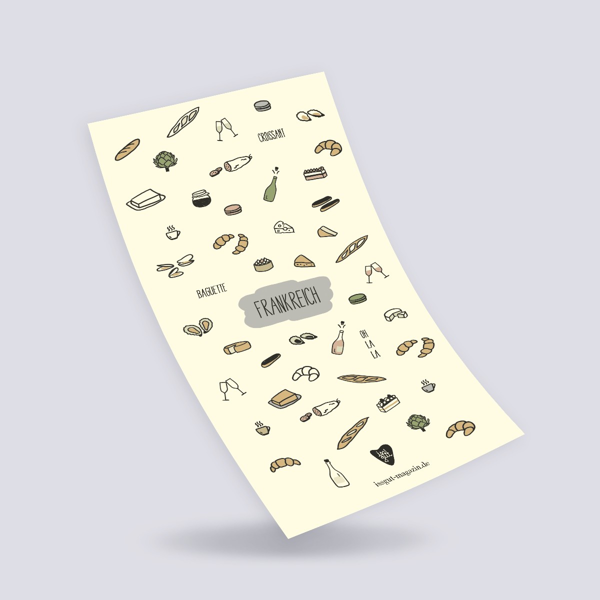 Mini Stickerbogen FRANKREICH (52 Sticker) von issgut