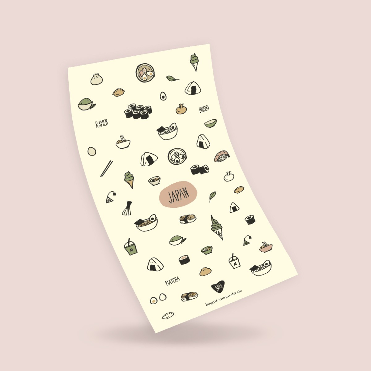 Mini Stickerbogen JAPAN (52 Sticker) von issgut