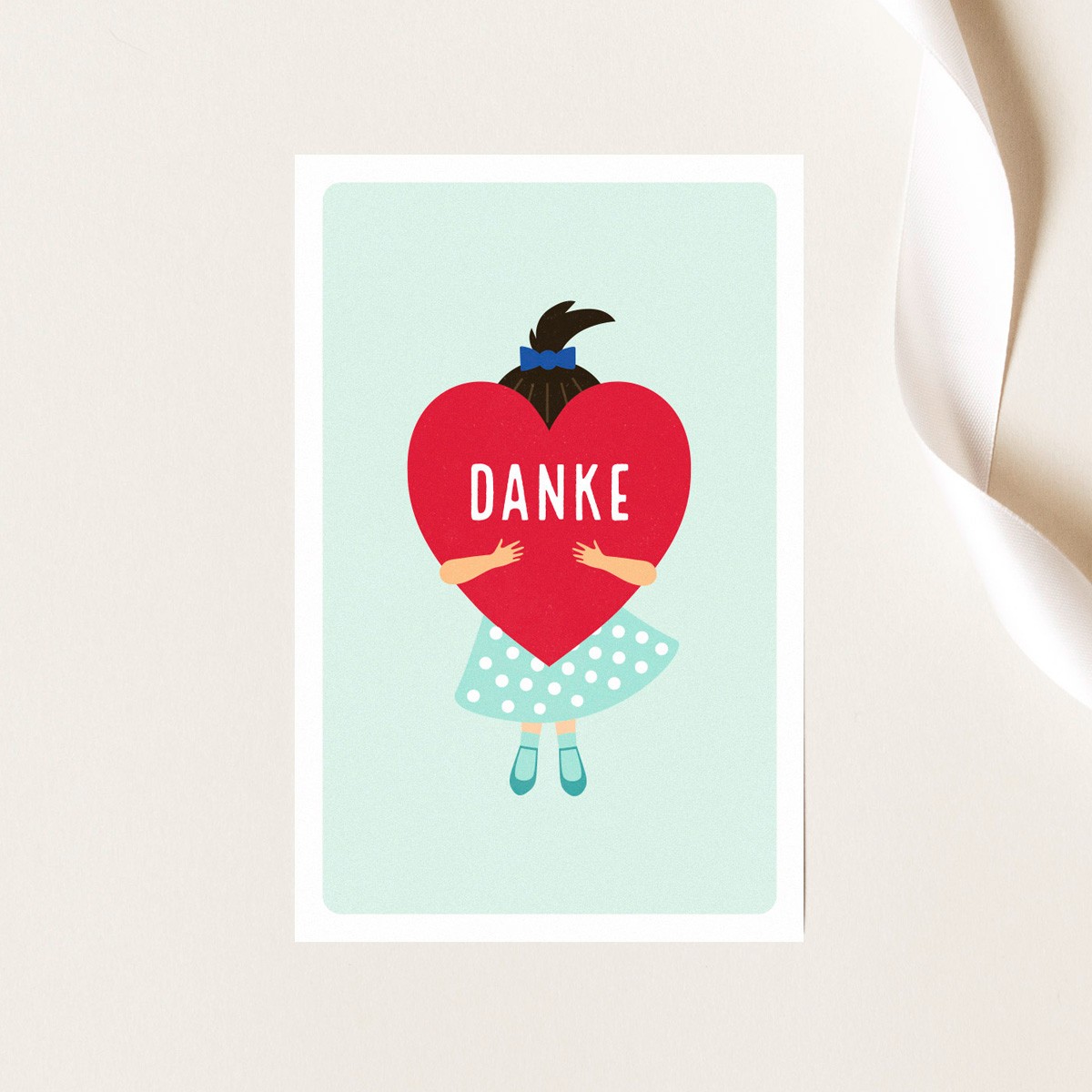 Minikarte "Danke" - herzlich und süß