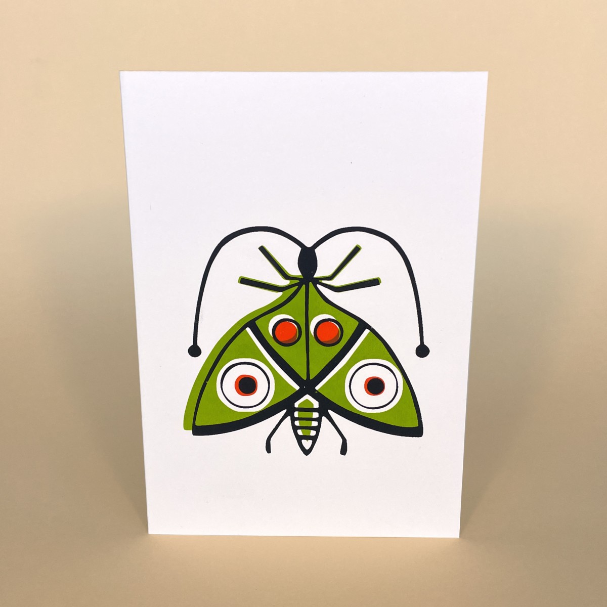 Print now - Riot later ● Frühlingsmotte, Karte mit Umschlag
