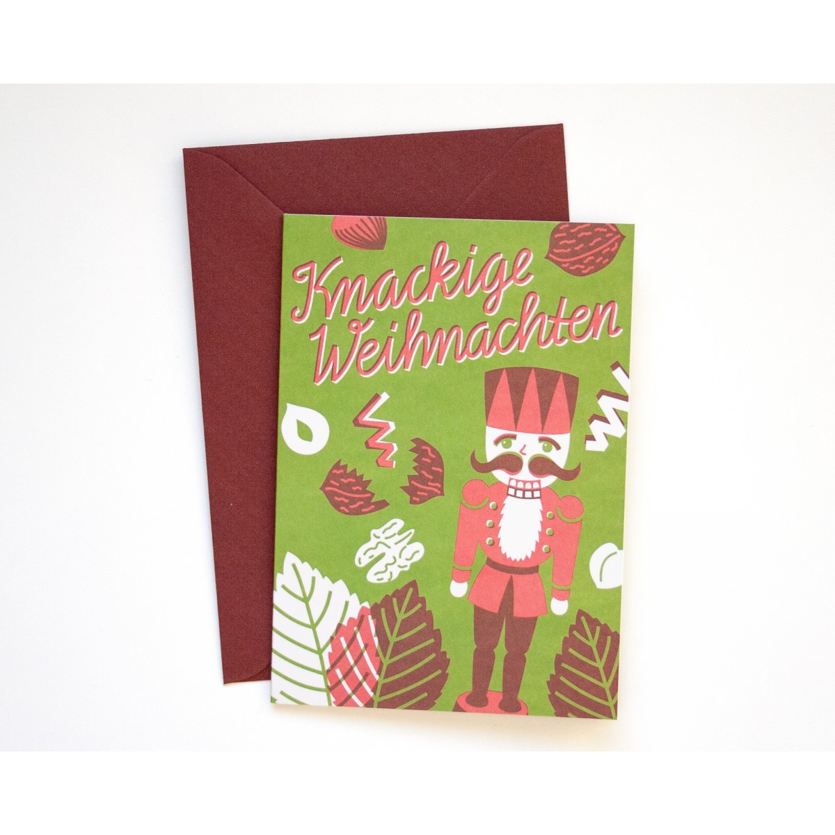 Weihnachtskarte »Knackige Weihnachten« mit Nußknacker