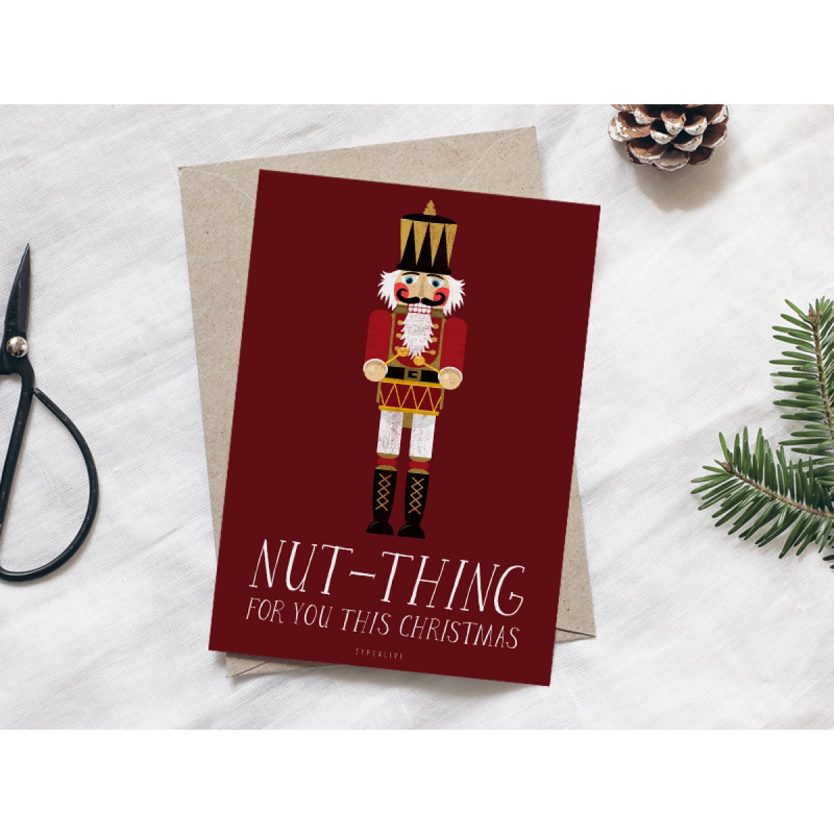 typealive / Weihnachtskarten 4er Set / Nut-Thing