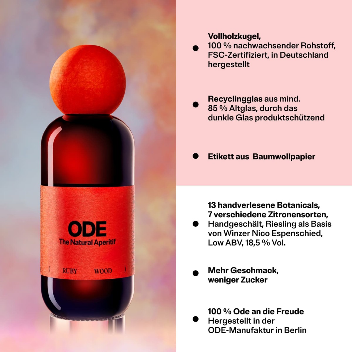 ODE Ruby Wood 0,5L • 18,5 % Vol.