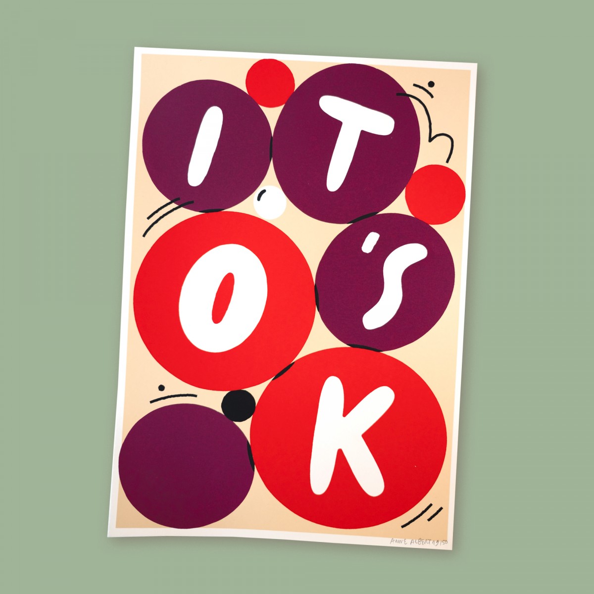 Anne Albert – OK – Siebdruck –21 x 30 cm (A4)
