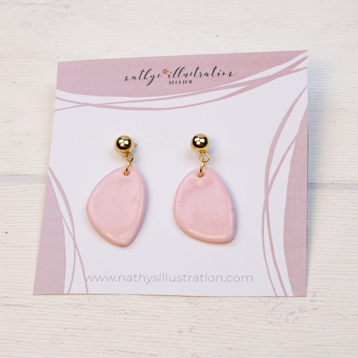 nathys_illustration - Ohrringe "Rosenblatt" spring feelings collection 2,5cm