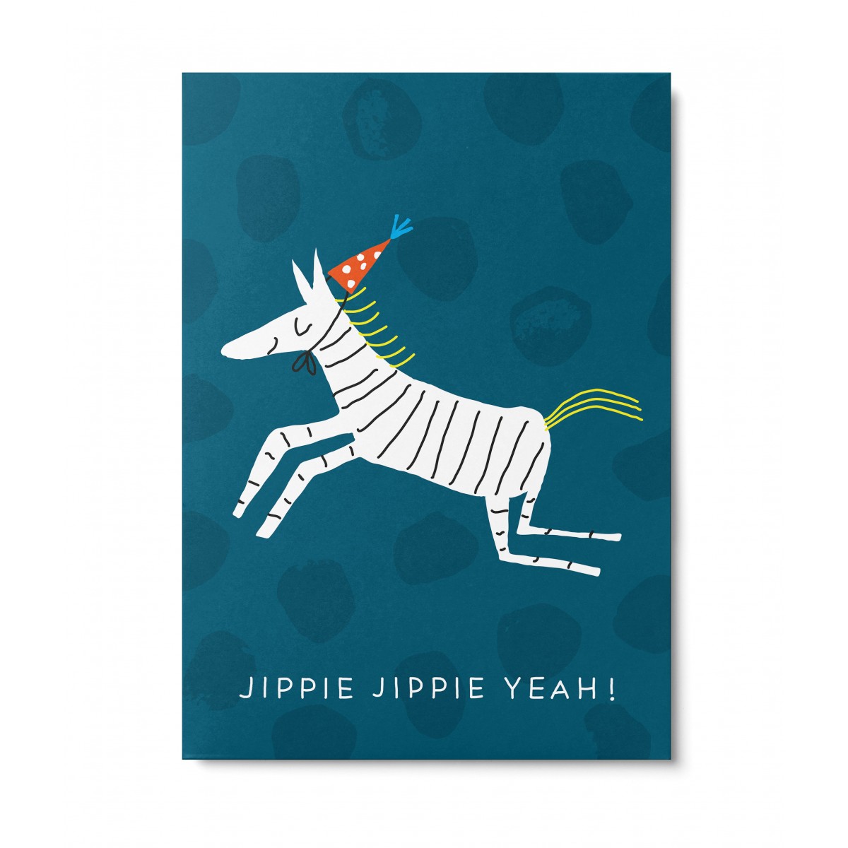 UNTER PINIEN – Fröhliches Zebra – Postkarte