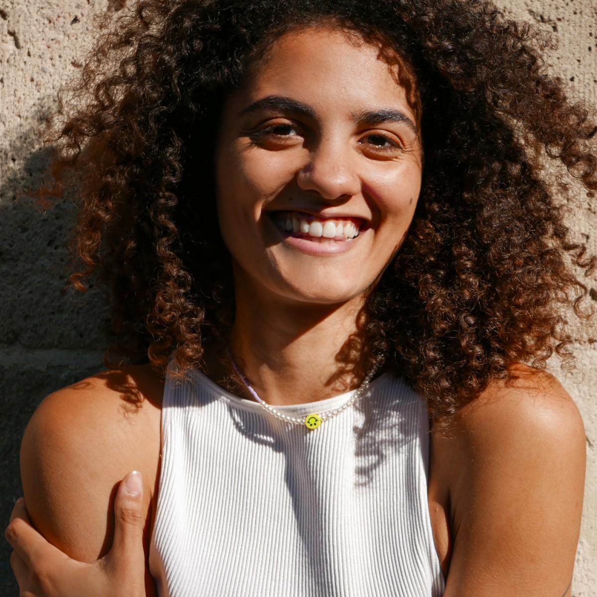 »Digging« Smiley-Kette in Violett von pinapina