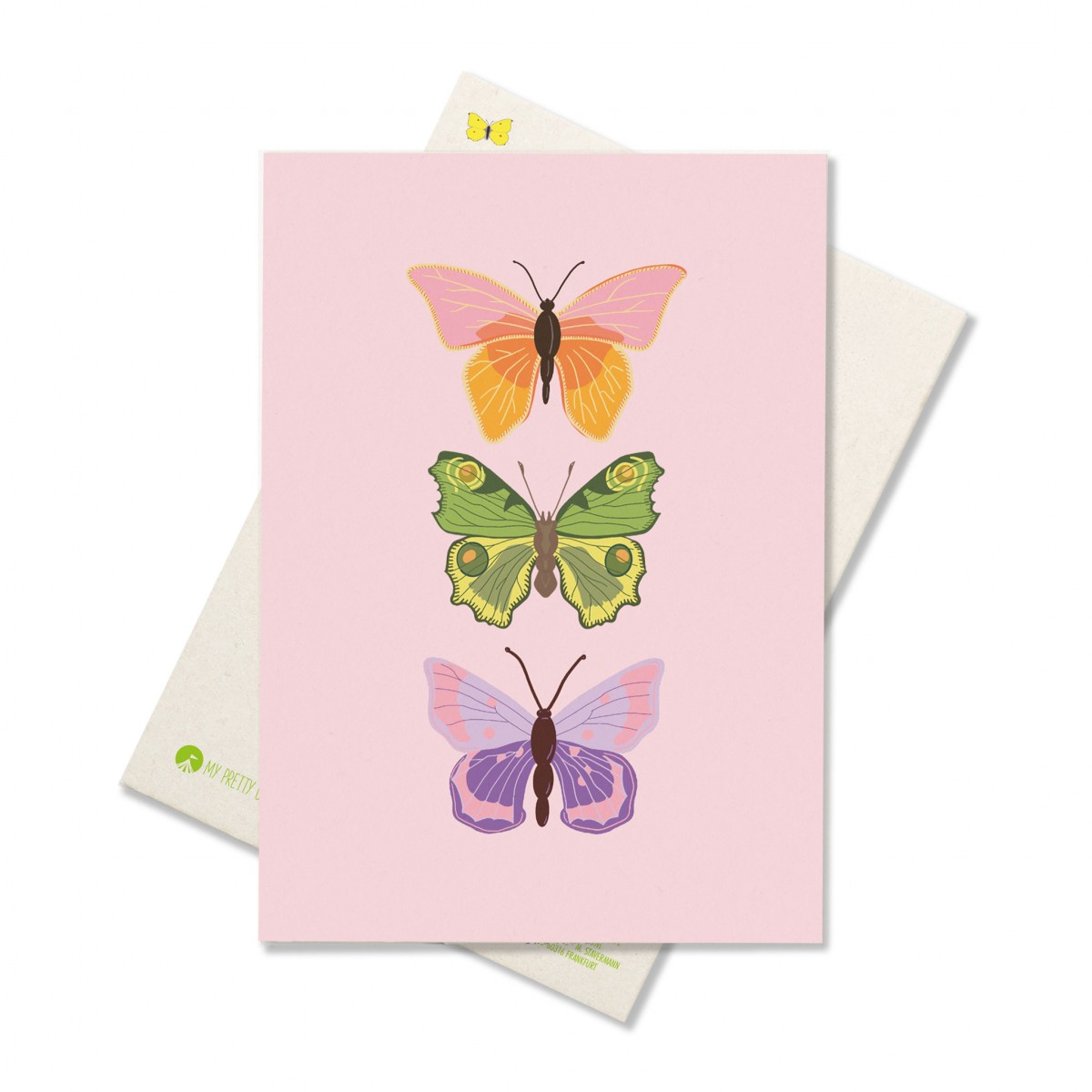 Karte Schmetterling - 5 Postkarten für den Frühling - My Pretty Circus