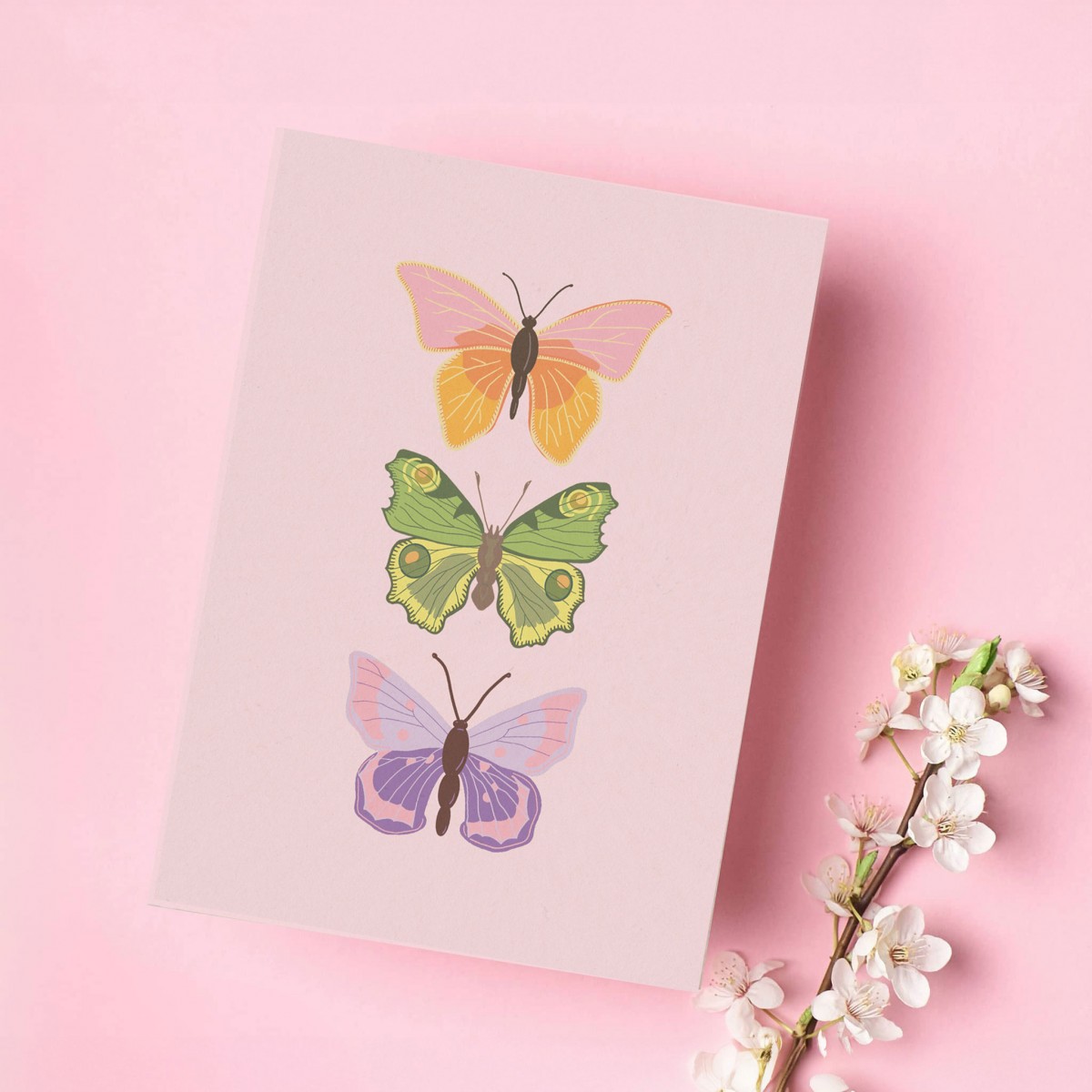 Karte Schmetterling - 5 Postkarten für den Frühling - My Pretty Circus