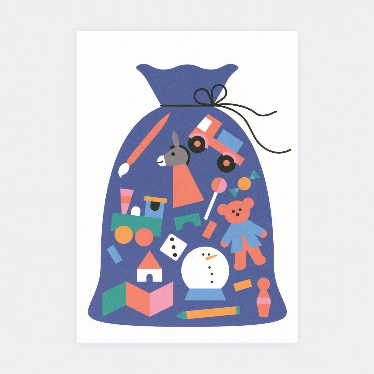 Postkarte Weihnachten Geschenkesack – Julia Matzke
