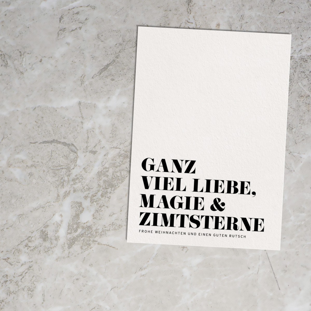 Love is the new black - Postkarte "Zimt" 