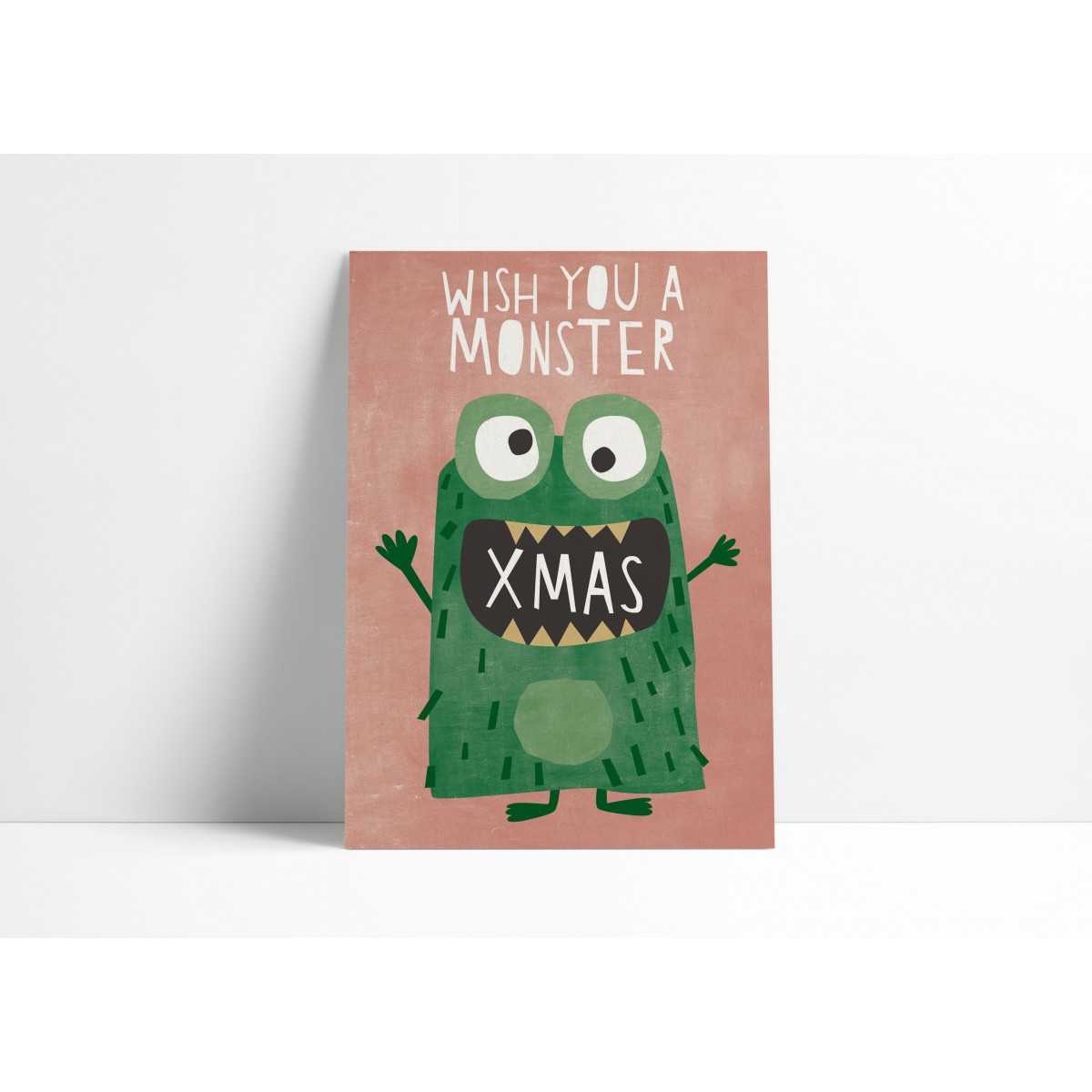 Designfräulein // Weihnachtskarte // Wish you a Monster Xmas