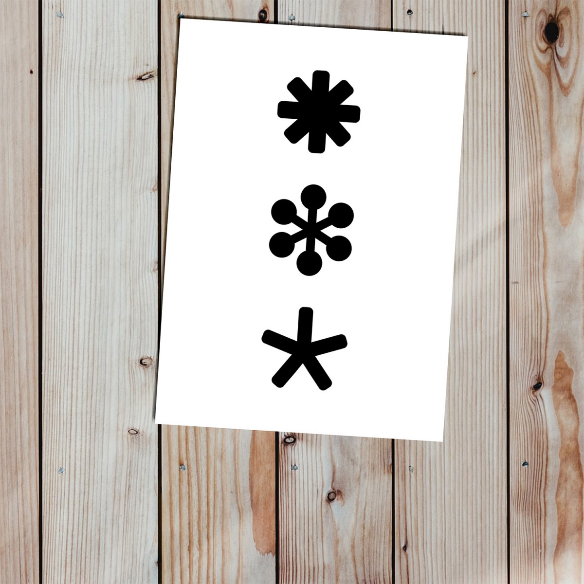 Love is the new black - Postkarte "Schneeflocke" 