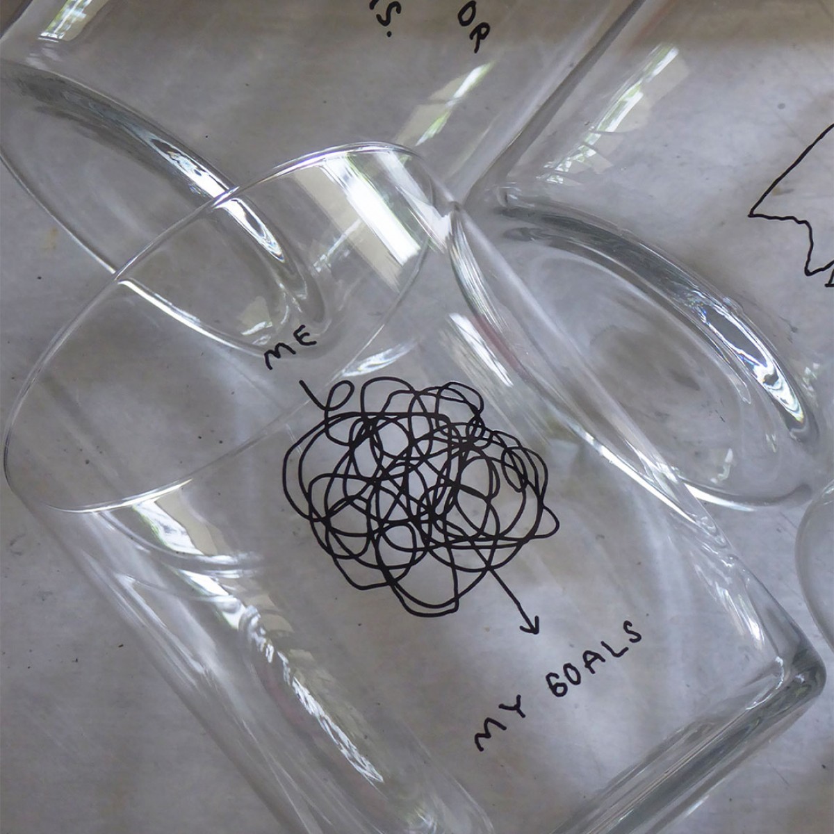 ME AND MY GOALS - 500ML Glas - yahya studio, johanna schwarzer