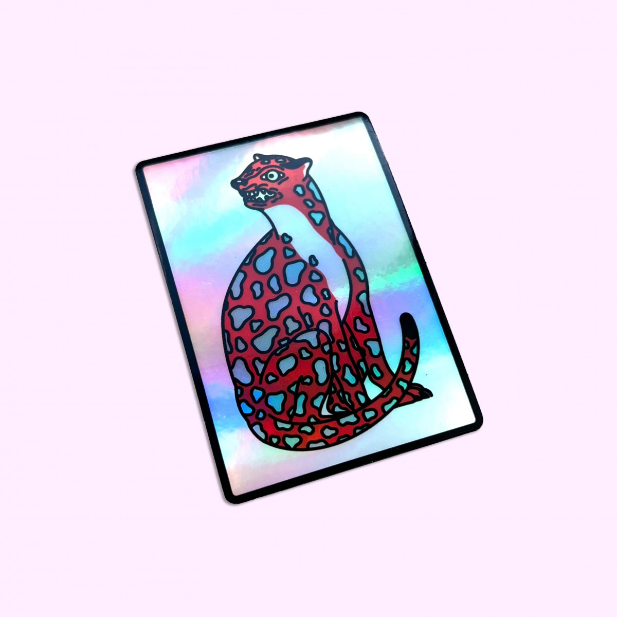 The Naughty District - Holographischer Sticker »Ein bunter Leopard«
