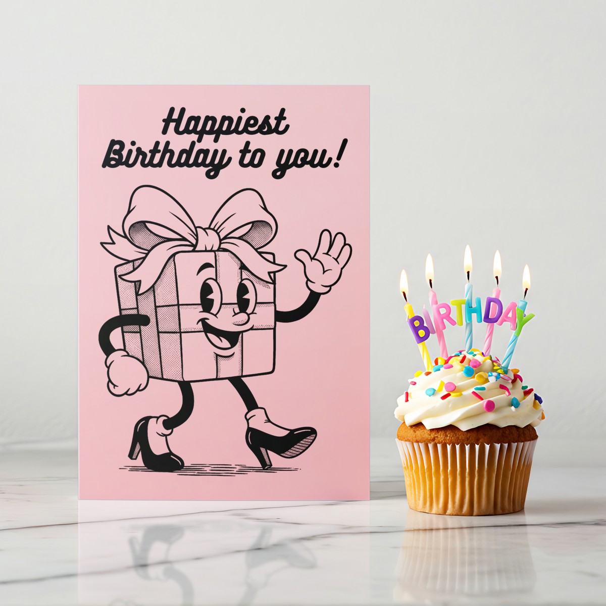 Hey Urban Monkey - Geburtstagskarten Retro-Stil 2er Set