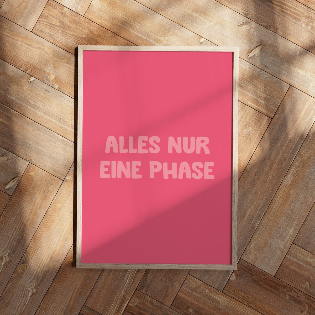 vonSUSI Fine Art Poster "Phase" in rosa, Din A4-A1