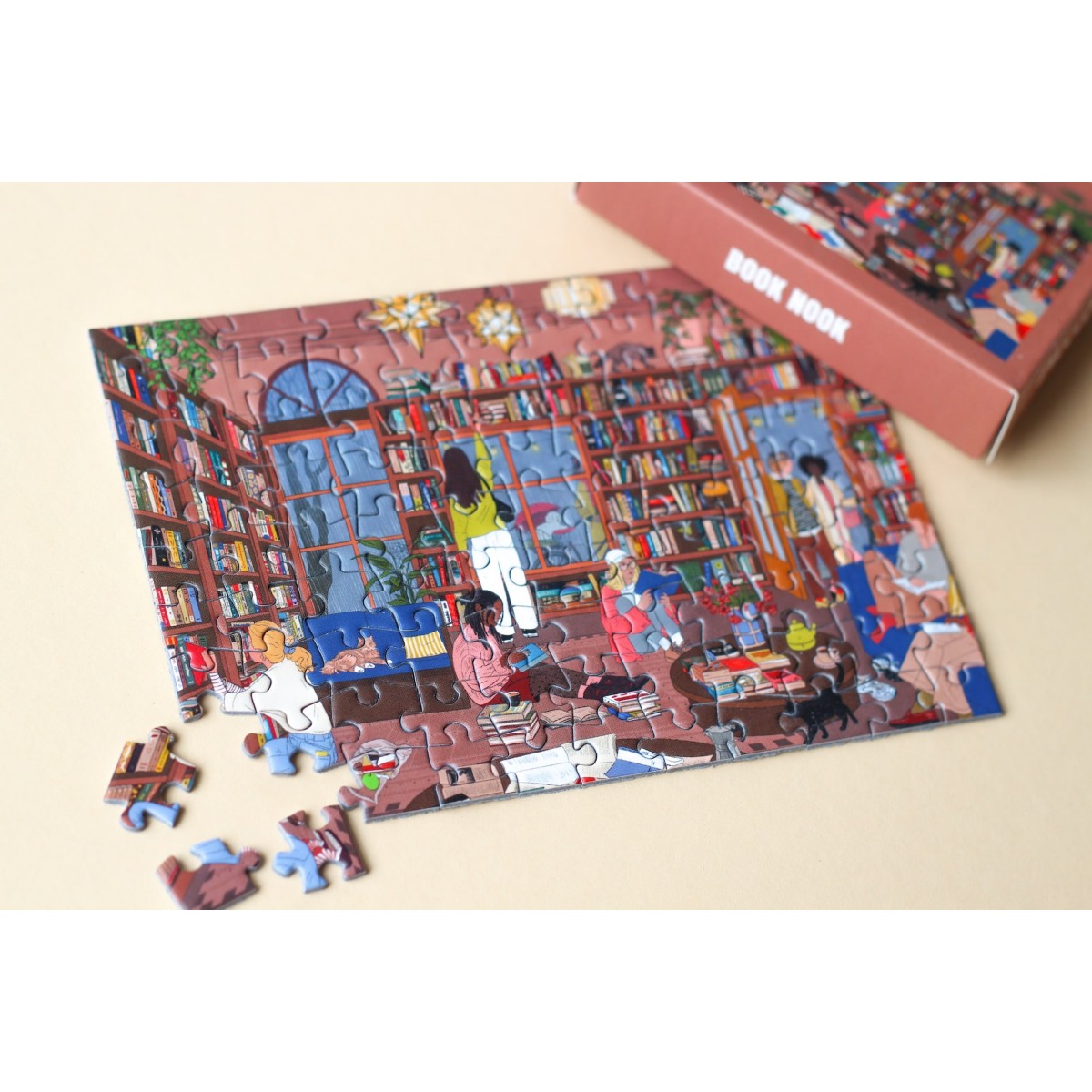 Piecely Book Nook Minipuzzle, 99 Teile